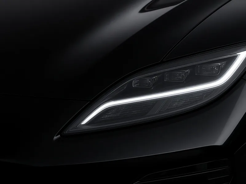 Smoked headlight tint on a black car in Bolton